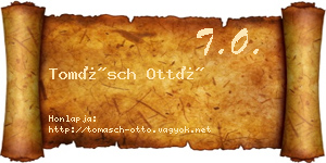 Tomásch Ottó névjegykártya