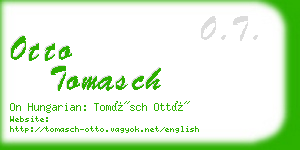 otto tomasch business card